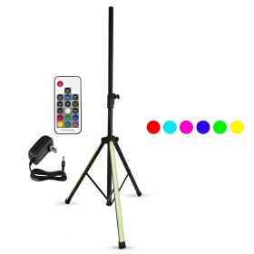 5 Core Speaker Stand Tripod Floor with RGB LED Lights Heavy Duty Adjustable Up to 72 Inch DJ Studio Monitor Stands Pole Mount - SS HD LGT 5 Core Speaker Stand Tripod Floor with RGB LED Lights Heavy Duty Adjustable Up to 72 Inch DJ Studio Monitor Stands Pole Mount - SS HD LGT